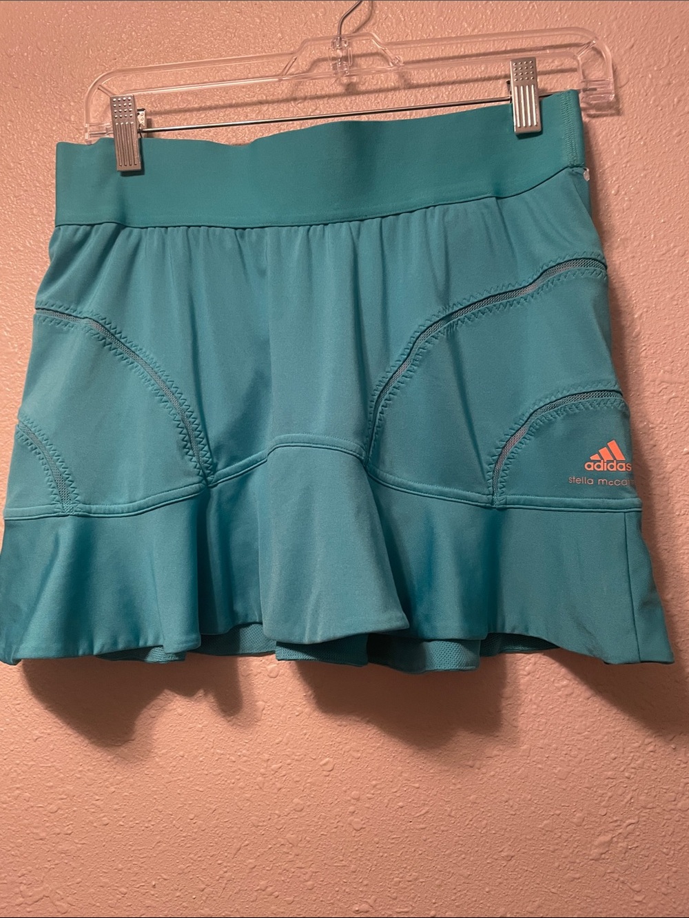 Adidas by Stella McCartney Barricade Teal Athletic Ruffle Tennis Skirt